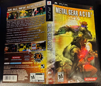 PSP - Metal Gear Acid 2 [W/ MANUAL, NO GLASSES, MOISTURE DAMAGE TO COVERART]
