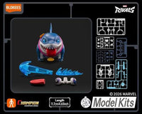 Blokees- “Marvel Rivals” Jeff The Land Shark Champion Class (Small Size) Poseable Action Figure Model Kit [New/Sealed]
