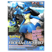 Bandai- “Pokémon” Lucario and Riolu Model Kit (New)