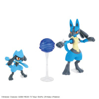 Bandai- “Pokémon” Lucario and Riolu Model Kit (New)
