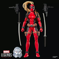 Marvel Legends- “Marvel” Lady Deadpool/Ladypool (w/ Marvel’s Box BAF Piece) 6” Poseable Action Figure [New/Sealed]
