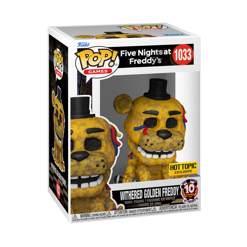 Funko Pop!- “Five Night’s at Freddy’s” Withered Golden Freddy (Hot Topic Exclusive) #1033