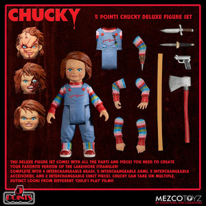 Mezco 5 Points Chucky Deluxe Figure Set