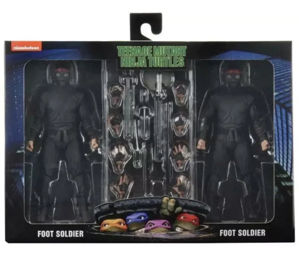 NECA TMNT Foot Soldier 2 Pack (with weapon rack)
