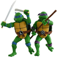NECA- TMNT “Teenage Mutant Ninja Turtles” Leonardo and Donatello (Cartoon Ver. 2-Pack) Poseable Action Figures [New/Sealed]
