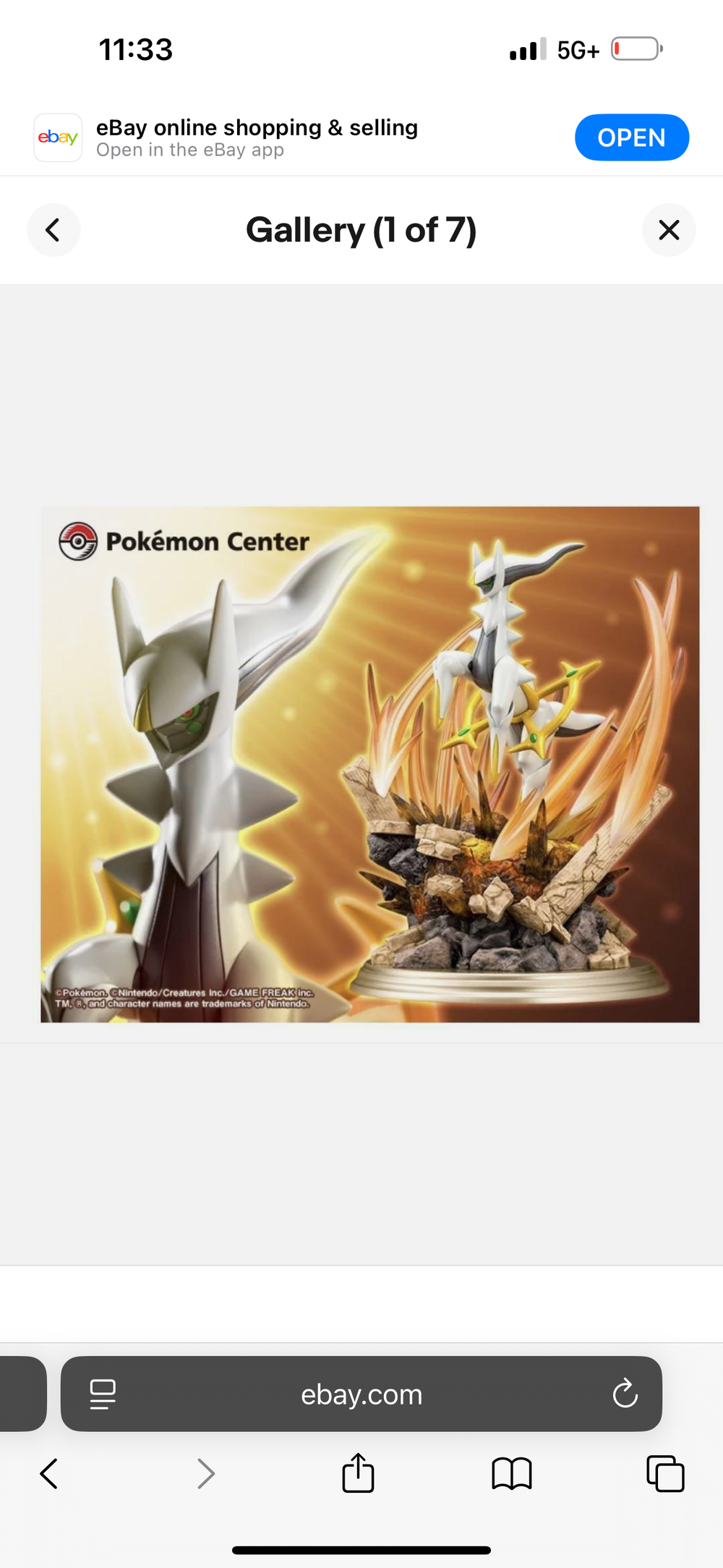 Kotobukiya- Pokémon Center Exclusive Arceus Statue “Pokémon” (New)