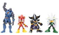 Jakks Pacific- “DC X Sonic the Hedgehog: Power VS Speed Pack” Darkseid, Shadow as Batman, Silver as Green Lantern, & Sonic as Flash Poseable Action Figure (4-Pack) [New/Sealed]
