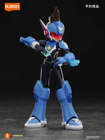 Blokees- “Mega Man: Starforce” Shooting Star Mega Man Champion Class (Large Size) Poseable Model Kit Action Figure [New/Sealed]
