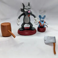 Playmates- “The Simpsons” Itchy & Scratchy World of Springfield Interactive Figure/Statue (New/Sealed)
