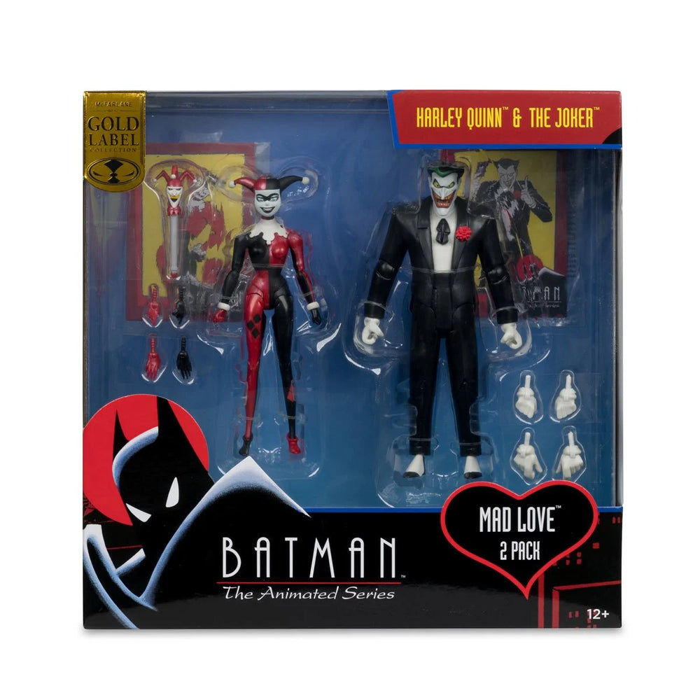 DC Multiverse- Harley Quinn & The Joker “Batman The Animated Series” Mad Love 2-Pack Figure (New)
