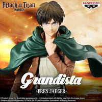 Bandai Namco- Banpresto “Attack on Titan” Eren Jaeger Grandista Figure/Statue (New)
