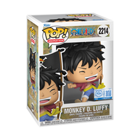 Funko Pop!- “One Piece” Monkey D. Luffy (w/ Pirate Flag) [Entertainment Earth/Funko Shop Exclusive] Vinyl Figure #2214

