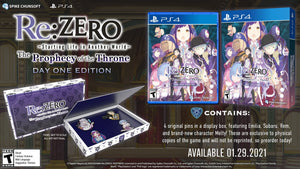 PS4 - RE:ZERO STARTING LIFE IN ANOTHER WORLD: THE PROPHECY OF THE THRONE [DAY ONE EDITION] [COMPLETE]