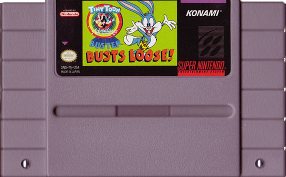 SNES - Tiny Toon Adventures Buster Busts Loose! [STICKERS ON CART]