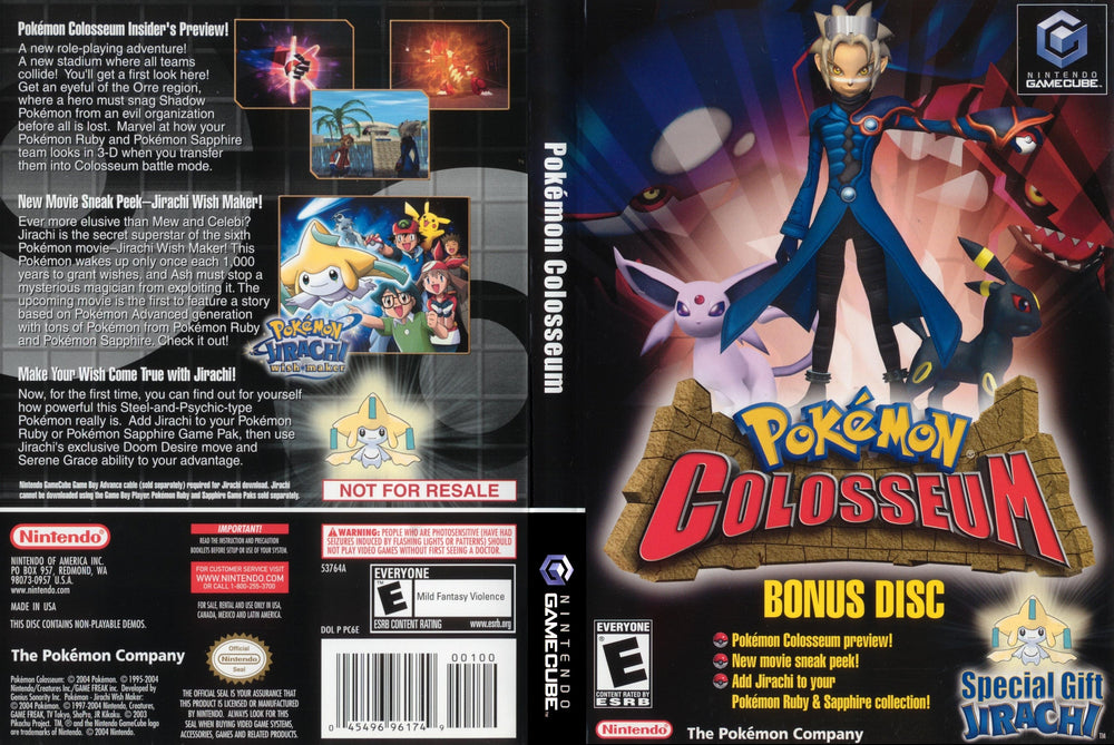 Gamecube - Pokemon Colosseum BONUS DISC