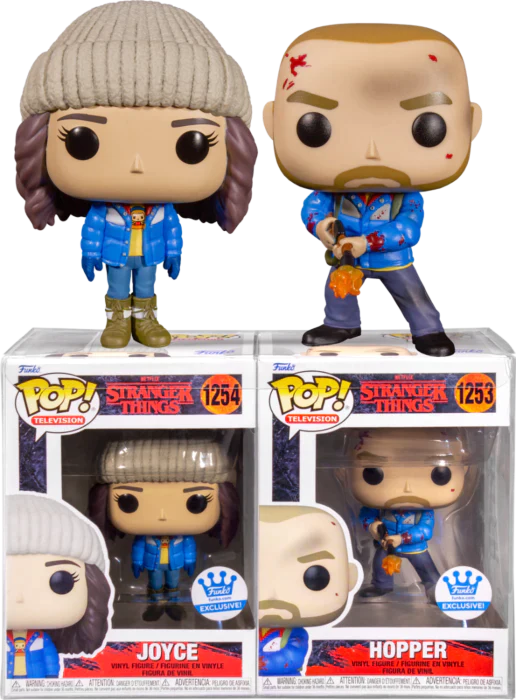 Funko Pop! Hopper #1253 & Joyce #1254 Funko Shop Exclusive 2 pack “Stranger Things”