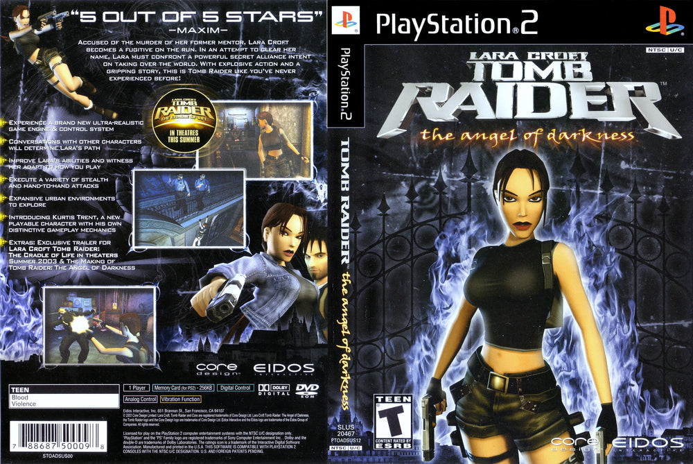 Playstation 2 - Lara Croft Tomb Raider Angel of Darkness [NO MANUAL]