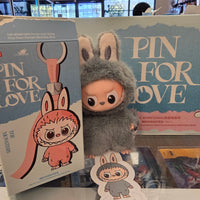 OFFICIAL/AUTHENTIC LABUBU BY POPMART PIN FOR LOVE - LETTER "W" (1 OPENED BOX, 1 CARD, 1 LABUBU)