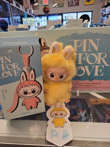 OFFICIAL/AUTHENTIC LABUBU BY POPMART PIN FOR LOVE - LETTER "P" (1 OPENED BOX, 1 CARD, 1 LABUBU)