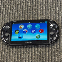 PS VITA PCH 2000 CONSOLE - BLACK (HEAVY WEAR ON BACK, SEE PICTURES)
