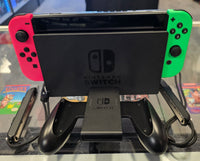 NINTENDO SWITCH CONSOLE - MODEL 2 W/ GREEN & PINK JOYCONS

