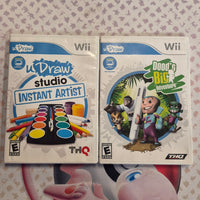 Wii- U DRAW TABLET AND FOUR GAMES
