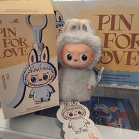 OFFICIAL/AUTHENTIC LABUBU BY POPMART PIN FOR LOVE - LETTER "C" (1 OPENED BOX, 1 CARD, 1 LABUBU)