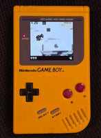 NINTENDO GAMEBOY DMG CONSOLE - YELLOW MODDED W/ BACKLIT IPS SCREEN
