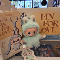 OFFICIAL/AUTHENTIC LABUBU BY POPMART PIN FOR LOVE - LETTER "I" (1 OPENED BOX, 1 CARD, 1 LABUBU)