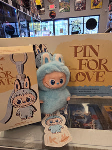 OFFICIAL/AUTHENTIC LABUBU BY POPMART PIN FOR LOVE - LETTER "K" (1 OPENED BOX, 1 CARD, 1 LABUBU)