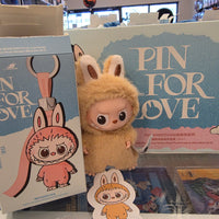 OFFICIAL/AUTHENTIC LABUBU BY POPMART PIN FOR LOVE - LETTER "S" (1 OPENED BOX, 1 CARD, 1 LABUBU)