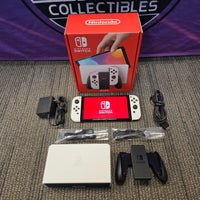 NINTENDO SWITCH OLED CONSOLE - WHITE JOYCONS [COMPLETE IN BOX] *AMAZING CONDITION*

