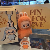 OFFICIAL/AUTHENTIC LABUBU BY POPMART PIN FOR LOVE - LETTER "J" (1 OPENED BOX, 1 CARD, 1 LABUBU)