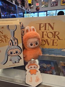 OFFICIAL/AUTHENTIC LABUBU BY POPMART PIN FOR LOVE - LETTER "J" (1 OPENED BOX, 1 CARD, 1 LABUBU)