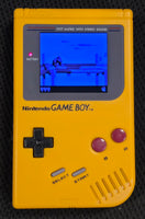 NINTENDO GAMEBOY DMG CONSOLE - YELLOW MODDED W/ BACKLIT IPS SCREEN

