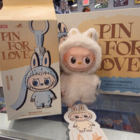 OFFICIAL/AUTHENTIC LABUBU BY POPMART PIN FOR LOVE - LETTER "A" (1 OPENED BOX, 1 CARD, 1 LABUBU)