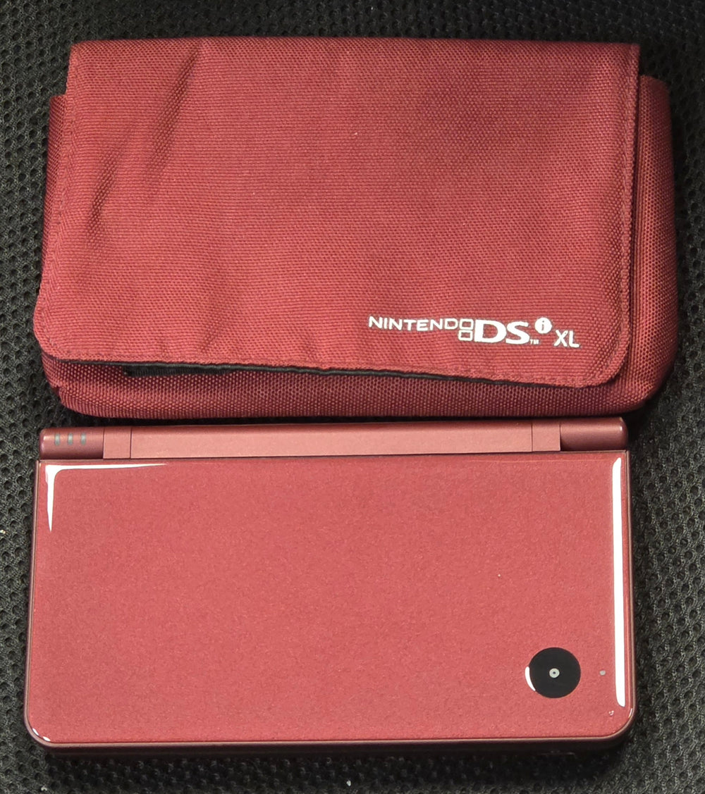 NINTENDO DSi XL CONSOLE - BURGUNDY/MAROON W/ CASE
