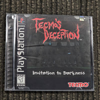 PLAYSTATION - TECMOS DECEPTION [NEW WITH TOP SEAL ONLY, NO OUTER WRAP] *PUNCH HOLE ON SPINE INDICATES EMPLOYEE / PROMOTIONAL GAME*
