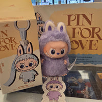 OFFICIAL/AUTHENTIC LABUBU BY POPMART PIN FOR LOVE - LETTER "?" (1 OPENED BOX, 1 CARD, 1 LABUBU)