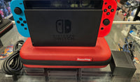 NINTENDO SWITCH CONSOLE (MODEL 2) W/ RED & BLUE JOYCONS & RED CASE
