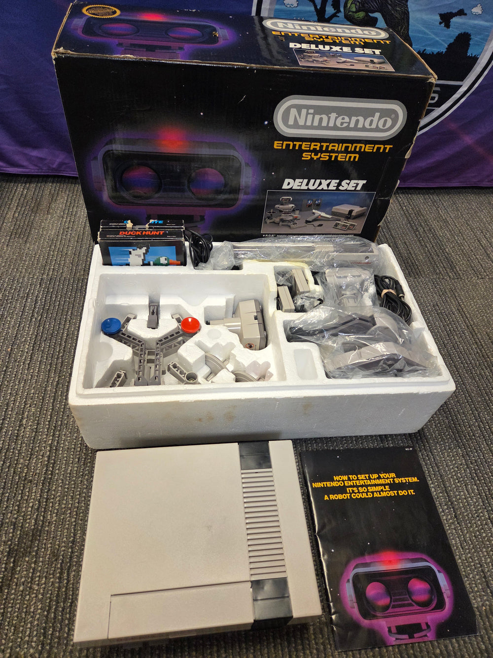 NES Deluxe Set Console (Includes ROB The Robot in *AMAZING* Condition!) - Nintendo