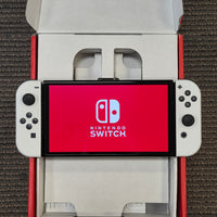 NINTENDO SWITCH OLED CONSOLE - WHITE JOYCONS [WITH BOX]
