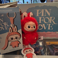 OFFICIAL/AUTHENTIC LABUBU BY POPMART PIN FOR LOVE - LETTER "X" (1 OPENED BOX, 1 CARD, 1 LABUBU)