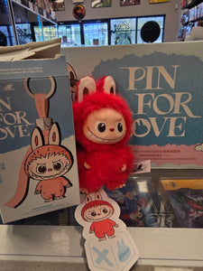 OFFICIAL/AUTHENTIC LABUBU BY POPMART PIN FOR LOVE - LETTER "X" (1 OPENED BOX, 1 CARD, 1 LABUBU)