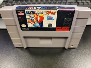 SNES - Earthworm Jim [OK CONDITION, AS PICTURED]