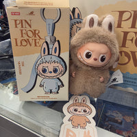 OFFICIAL/AUTHENTIC LABUBU BY POPMART PIN FOR LOVE - LETTER "B" (1 OPENED BOX, 1 CARD, 1 LABUBU)