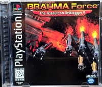 PLAYSTATION - BRAHMA FORCE THE ASSAULT ON BELTLOGGER 9 [CIB] *PUNCH HOLE ON SPINE INDICATES EMPLOYEE / PROMOTIONAL GAME*
