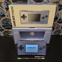NINTENDO GAMEBOY MICRO CONSOLE - BLUE (JPN) [CIB] WITH STAND!
