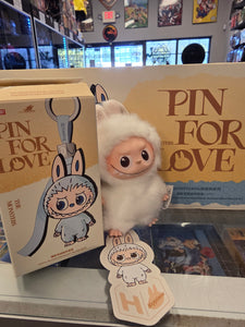OFFICIAL/AUTHENTIC LABUBU BY POPMART PIN FOR LOVE - LETTER "H" (1 OPENED BOX, 1 CARD, 1 LABUBU)