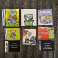 GBA - POKEMON LEAF GREEN VERSION {CIB} W/ WIRELESS ADAPTER *AMAZING CONDITION*
